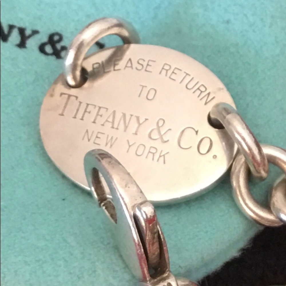 Tiffany&co Sterling Silver vintage chunky 15 inch return to Tiffany&co choker - Picture 6 of 11